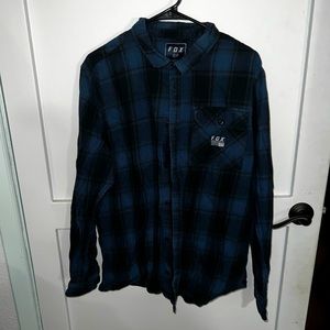 Fox blue and black flannel
